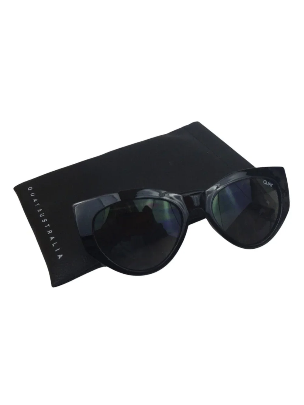 Quay Australia Persuasive Cat Eye Sunglasses in Black